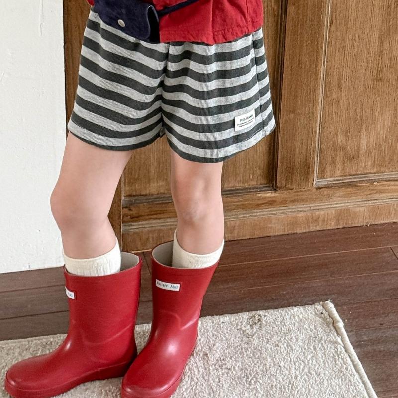 Summer Baby Boys Sports Shorts Striped Elastic Breathable Korean Style Casual Pants Children Shorts Clothes