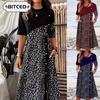 Fashion Summer Spring Short Sleeve O-Neck Casual Dresses