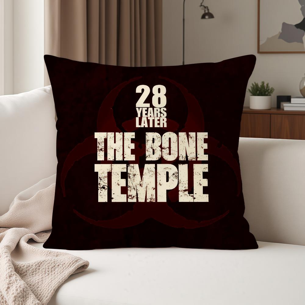 Movie 28 Y-years Later The B-bone Temple Pillow Case Suitable For Bedrooms Living Rooms Cars Home Decoration 12x12Inch