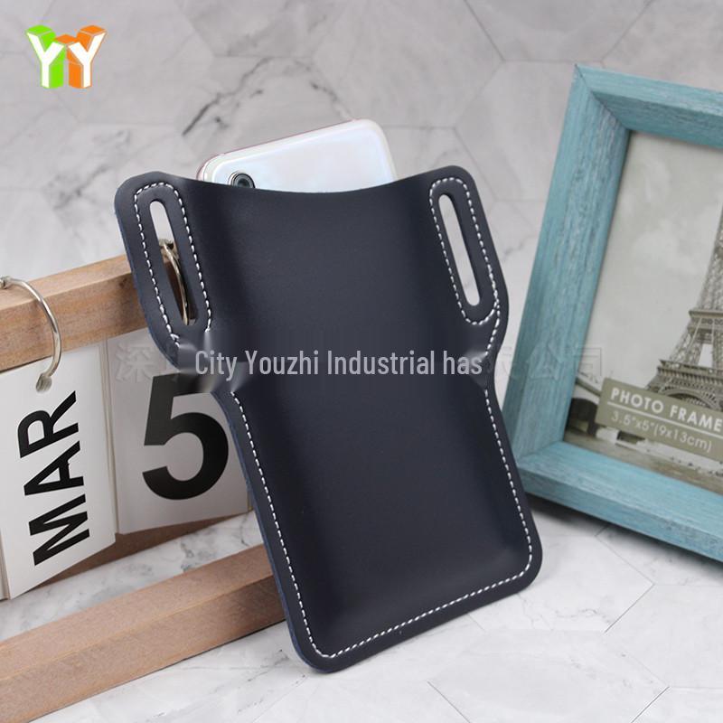 PU Leather Waist-Hanging Phone Pouch - Portable Belt Tool Storage Case
