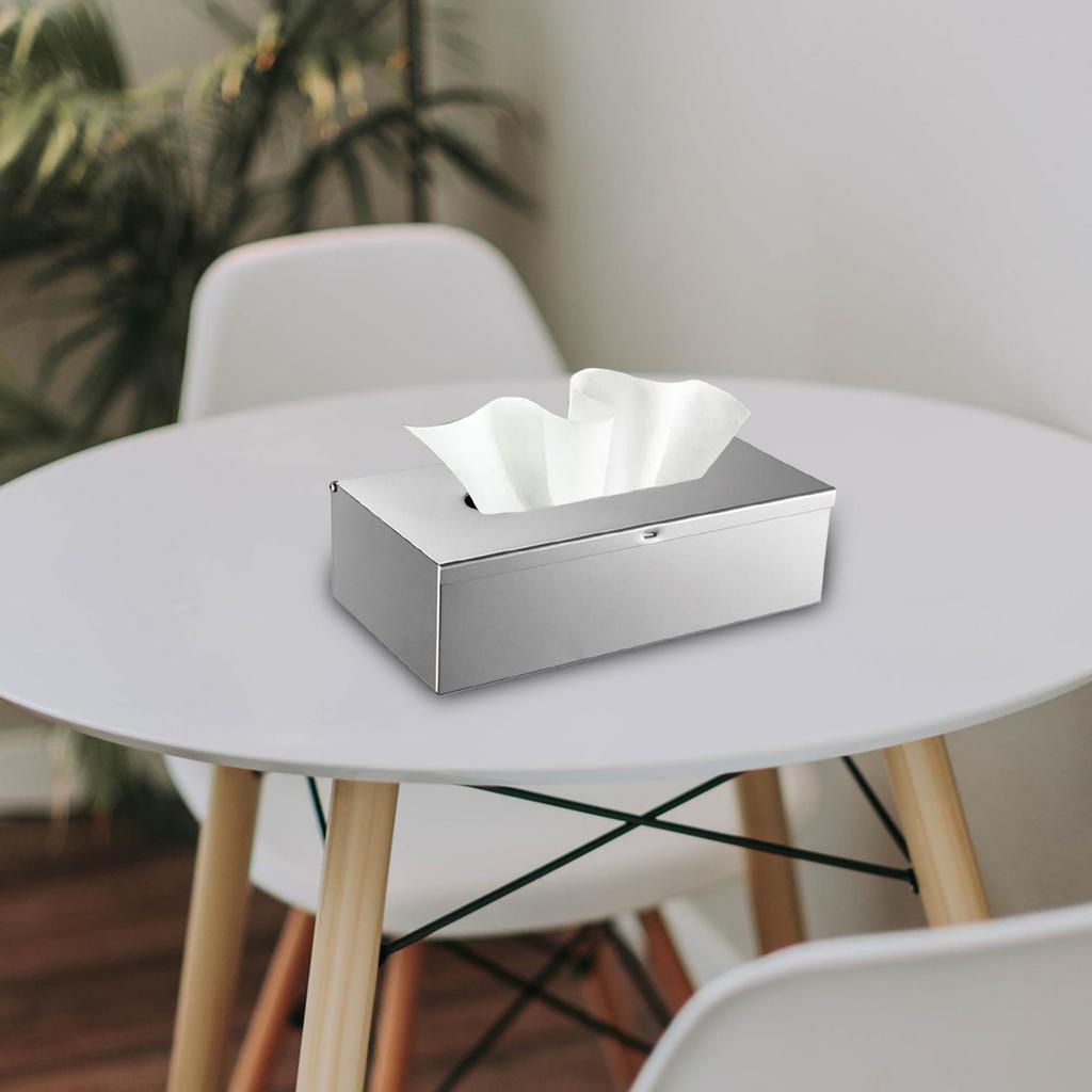 Stainless Steel Tissue Case Napkin Dispenser Durable Rectangle Easy to Use