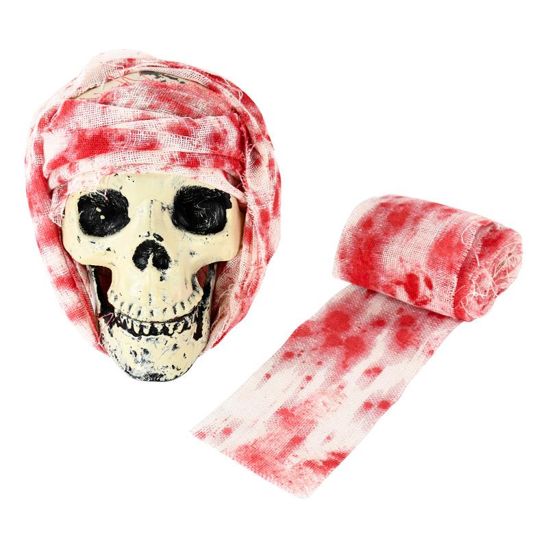 D5 Halloween Decoration 5M Artificial Blood Bandage Zombie Ghost Cosplay Costume Prop Courtyard Secret Room Haunted House Decor