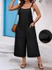 Plus Size Summer Fashion Loose Suspender Jumpsuit