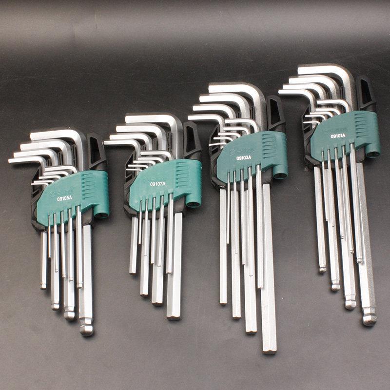 SATA Tools 9-Piece Extended Extra-Long Hex Key Wrench Set