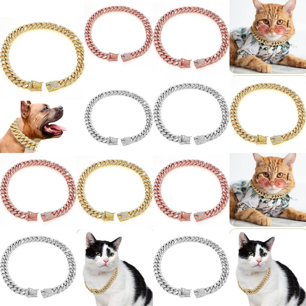 Glamorous Gold Dog Collar Necklace With Sparkling Rhinestones