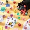 100 Pieces Polyhedral Dice Set with Black Pouch Polyhedral Dice Compatible with RPG MTG Table Games Multi Colored Assortment (20 Sided)