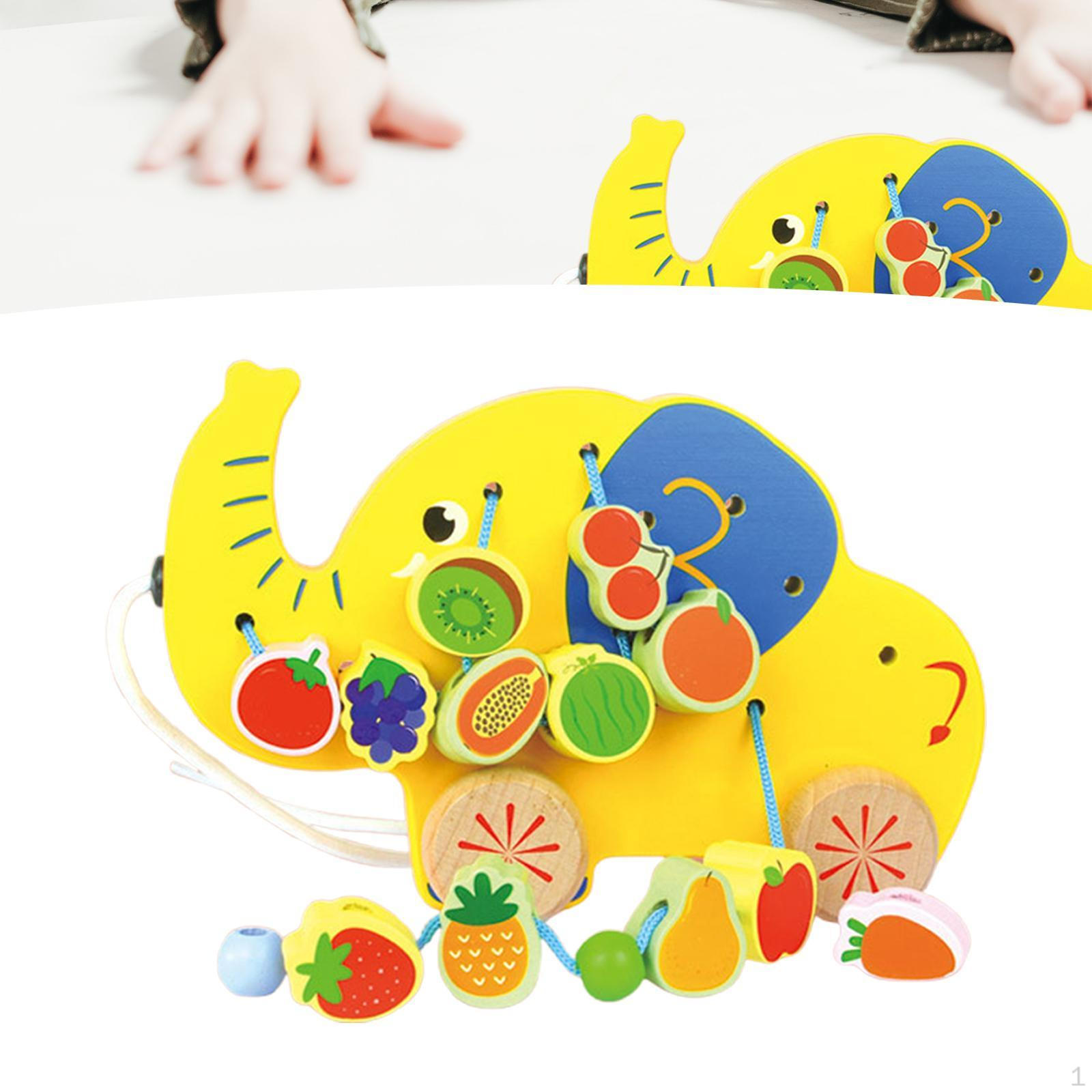 

Образовательная игрушка для дошкольников по методу Монтессори Фрукты Овощи Фрукты Бусины Нанизывание Деревянные Шнуровки Бусины Elephant