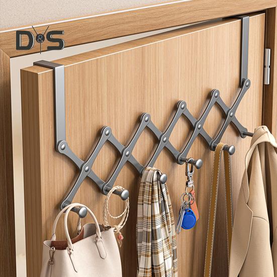 Haczyk na drzwi Trwała konstrukcja Duża nośność Chowany design Prosta instalacja Uchwyt do przechowywania ręczników z 6 haczykami