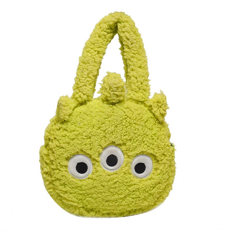 Японская Милая Маленькая Сумка Свободная Клубничный Медведь Меховая Сумка-Клатч Сладкая Маленькая Кашемировая Ручная Сумка-Мессенджер Через Плечо Женская