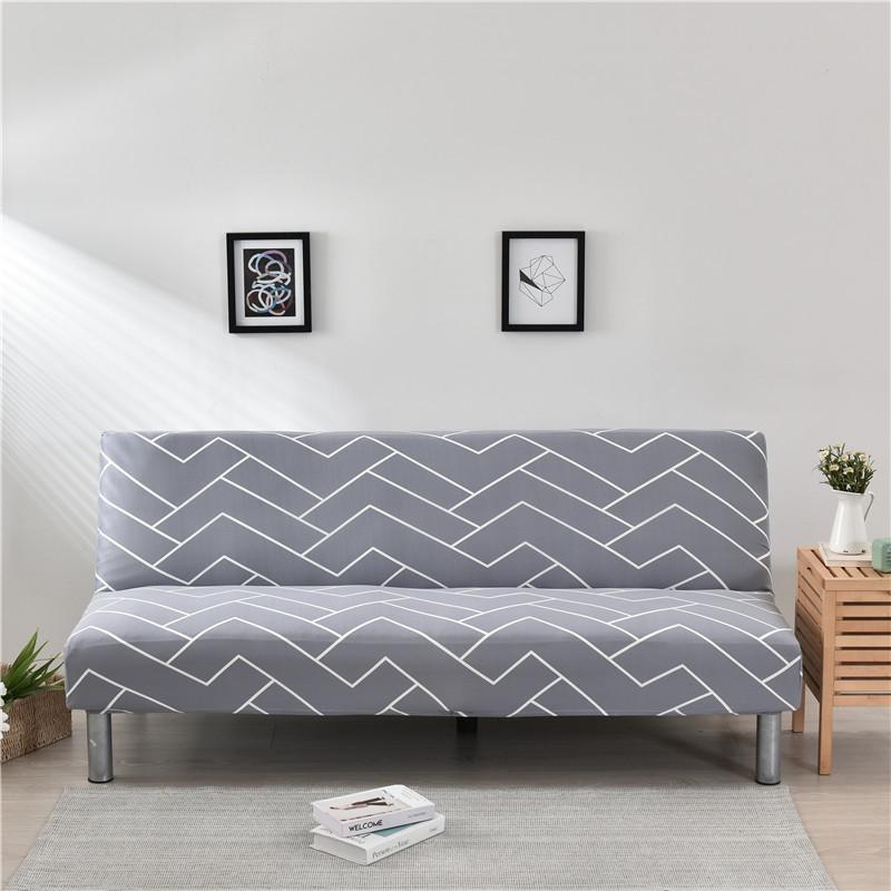 

Чехол на диван-кровать без подлокотников, универсальный складной чехол на диван, эластичное полотенце для дивана с принтом, набор «все включено» для двух или трех человек 190-225