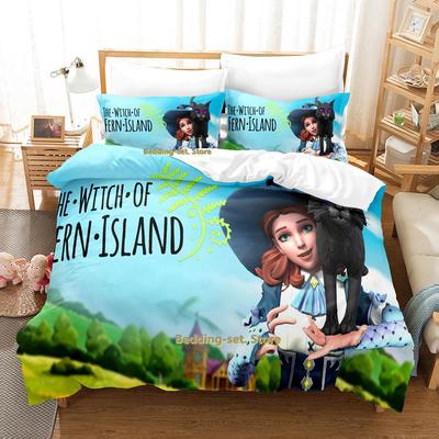 2023 Spiel Die Hexe von Fern Island Bettwäscheset Einzelbett Twin Full Queen King Size Bettset Erwachsener Kind Schlafzimmer Bettdeckenbezug Sets Anime