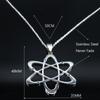 Kohlenstoffatom Physik Chemie Anhänger Halskette für Damen Herren Edelstahl Wissenschaft Chemische Kette Schmuck collares N612S02