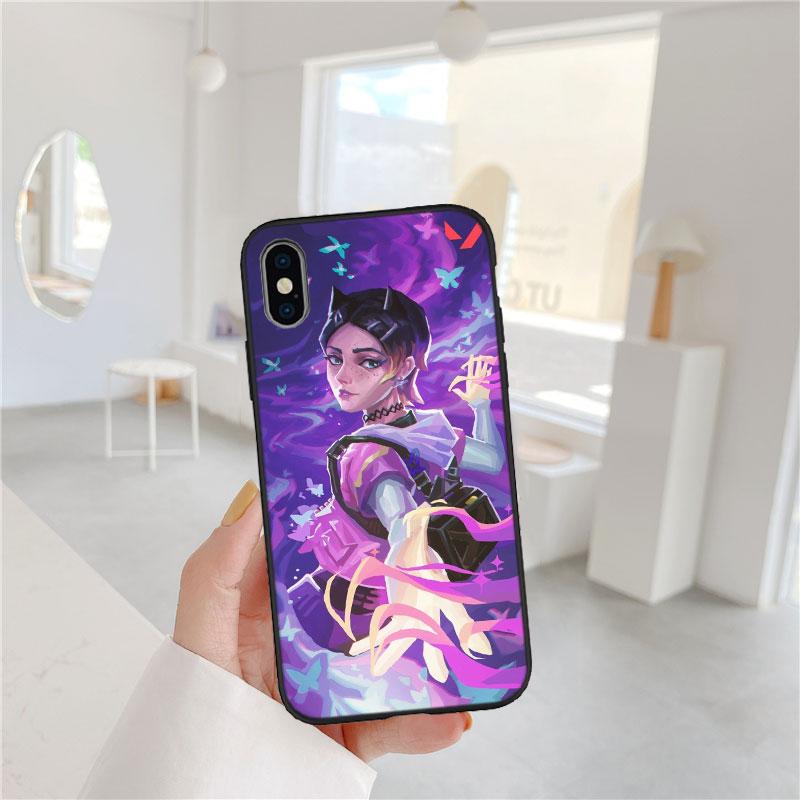 LO92 V-VALORANT Soft Shell Phone Case for Redmi Note 10 11 12 Pro Max 10S 10C 10T 11A 11S 12S 12C