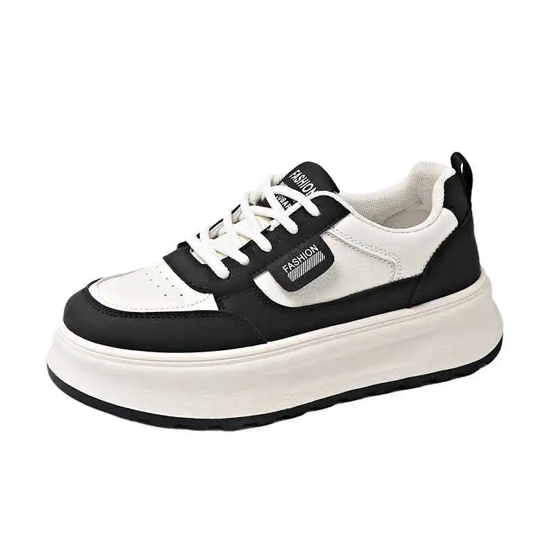 Plateforme PU Leather Golf Ladies Running Women's Shoes 35 Sneakers With Design Sport New Collection On Sale Promo