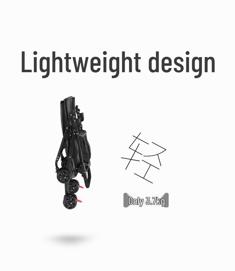 Lightweight Folding Pet Stroller for Cats & Small Dogs