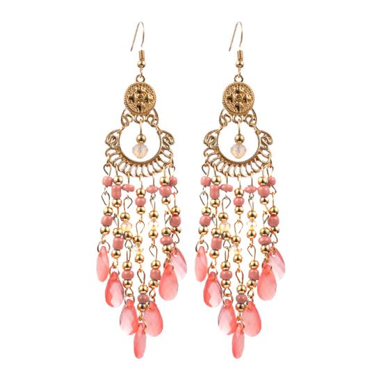 Krásné závěsné náušnice Antialergické korálky Vynikající