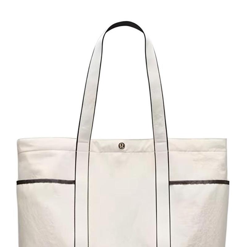 Lululemon 20L Daily Multi-Pocket Snap Closure Tote Bag Unisex Tote Bags White LU9BSDS-51128