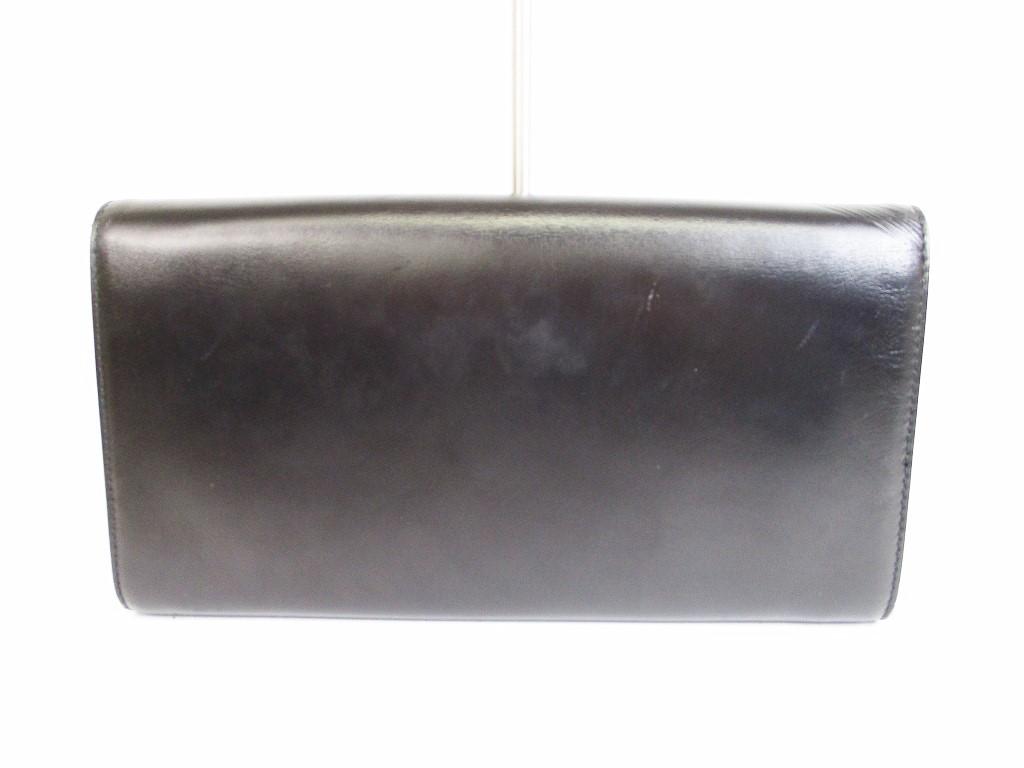 Authentische seltene LOUIS VUITTON Opera Leder schwarze Clutch Tasche #6595 gebraucht