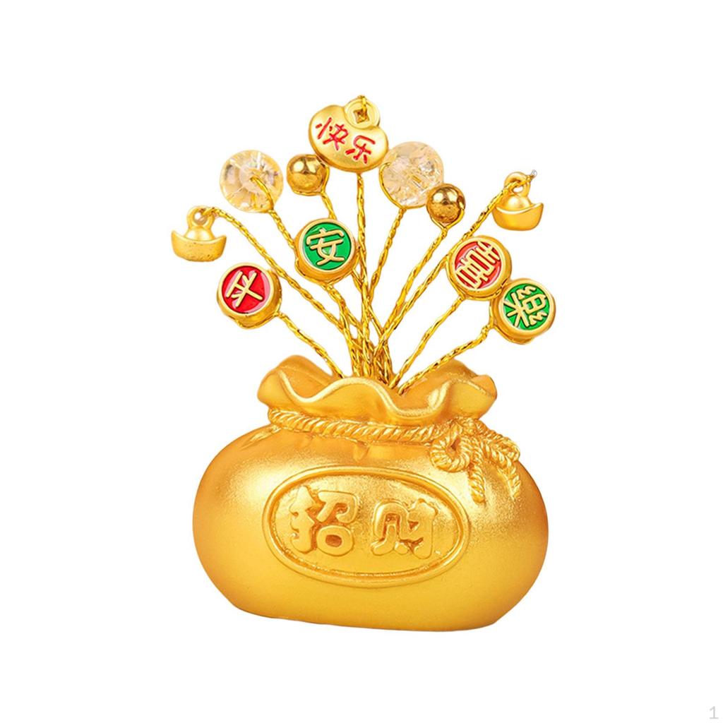 Chinese Fortune Statue Desktop Ornament Art Craft Car Dashboard Decoration for Centerpiece Shelf