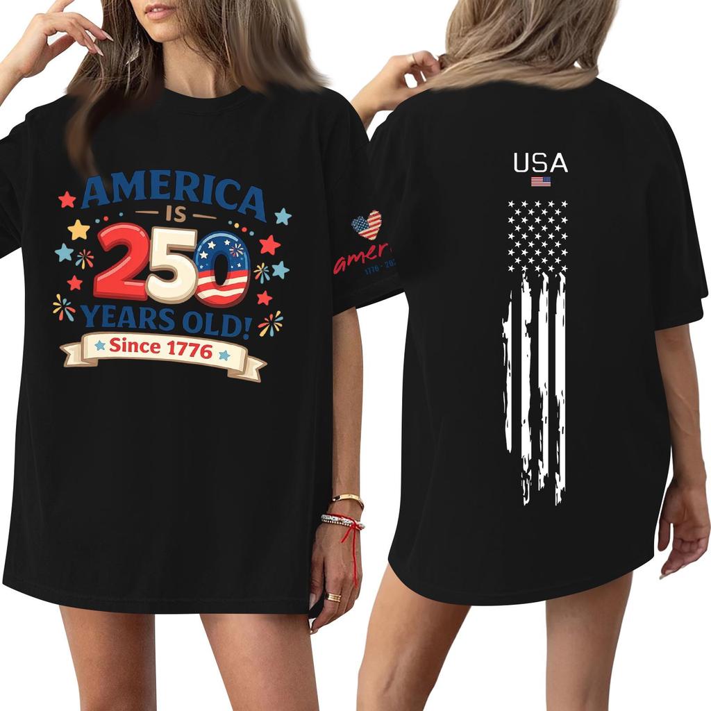 Women's Casual Fashion Round Neck Casual Print Short Sleeve T-Shirt Top