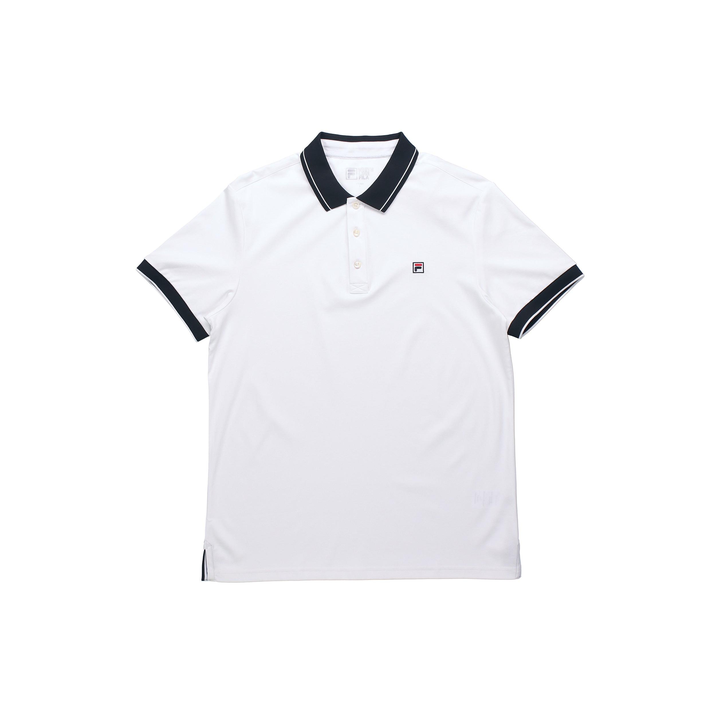 FILA Polo Shirts Men s White Polo Collar Moderate Other F11M128106FWT XXL