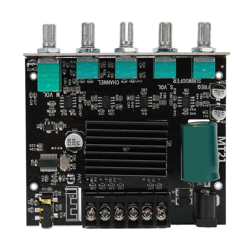 ZK‑MT21 BT Amplifier Board High Power Sound Stereo DC12‑24V Digital Power Amplifier Board for 15‑100W 4‑8 Ohm  Speakers