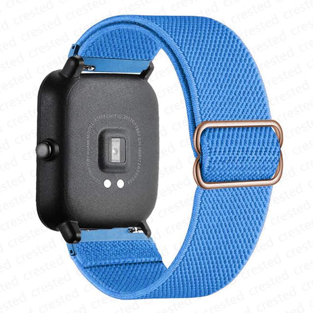 20mm/22mm Band For Amazfit GTS 4/2/2e/3/GTS2 Mini/GTR/4/3/Pro/GTR2/42mm/stratos Nylon Elastic Watch Bracelet Amazfit Bip 6 Strap