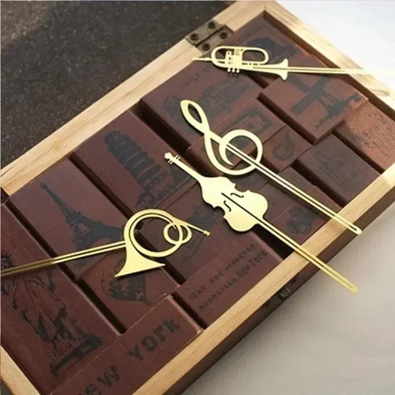 1/3pcs Sets Creative Metal Music Bookmark Exquisite Winter Flower Musical Instruments School Supplies Business Piano Book Holder