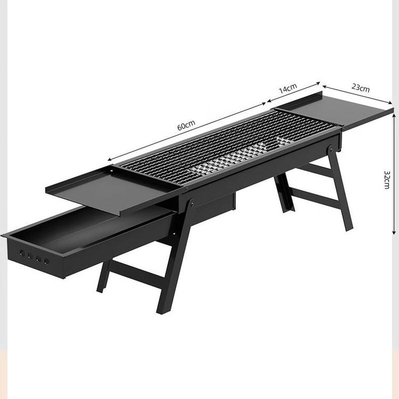 OEING Portable Outdoor BBQ Grill with Pull-Out Carbon Tray 1