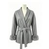 Winter Fox Fur Cuff Splicing Lace-up Short Woolen Jacket Femininity Commuter Coat