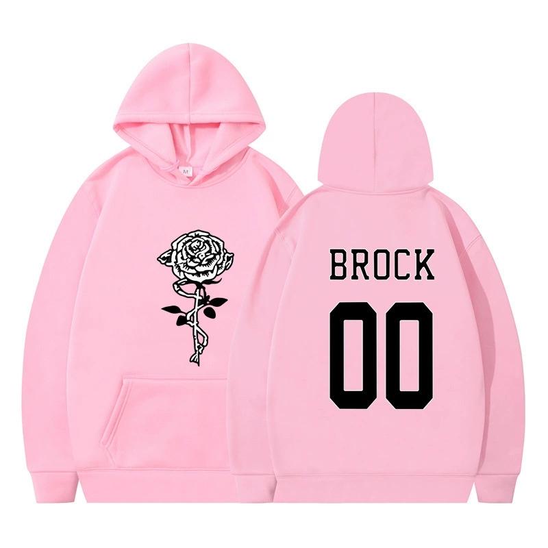 Men Women's Fleece Hooded BROCK Printed Spring Autumn Pullover Sweatshirt Fashion Hoodie Casual Hip Hop New Men Tracksuit Streetwear