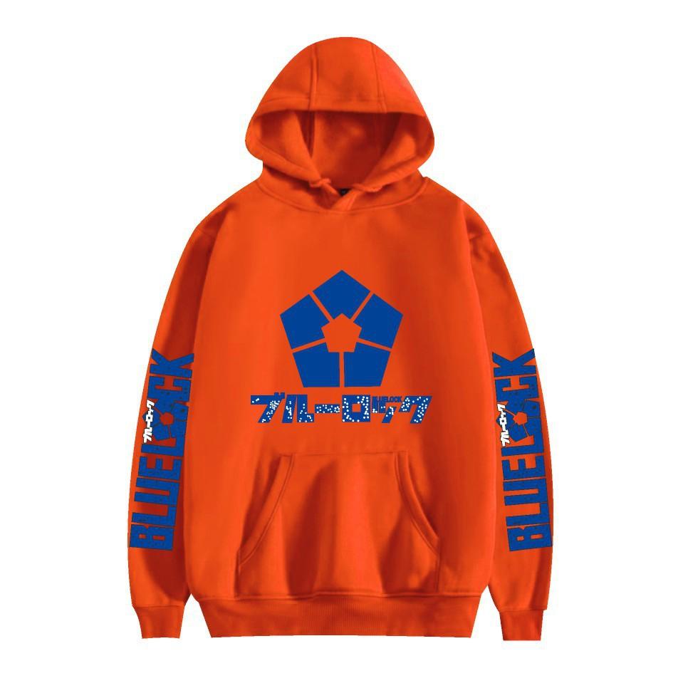 Felpa con cappuccio unisex BLUE LOCK Felpa con cappuccio con stampa anime Streetwear per coppie Uomini Donne