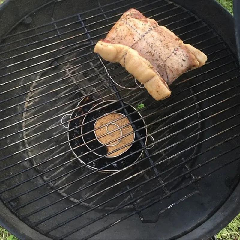 Générateur de Fumée Froide Pour Barbecue Grill Ou Fumoir Poussière de Bois Fumage Chaud et Froid Saumon Viande Brûleur Cuisson Acier Inoxydable Outils Barbecue