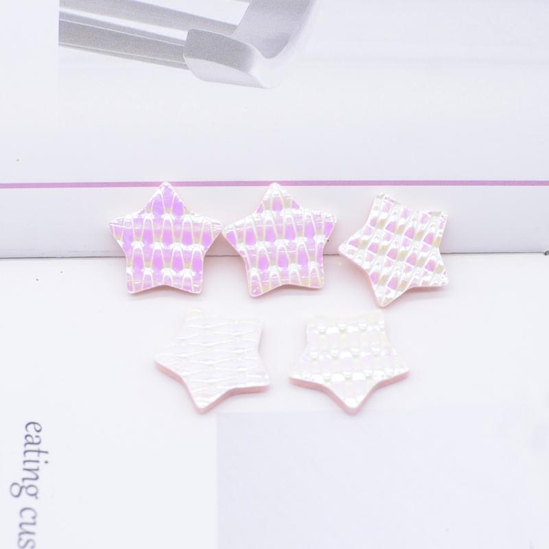 50Pcs 20mm PU Leather Star Applique for Handmade Hat Clothes Sewing Patches DIY Baby Headwear BB Clips Bow Decor Accessories