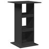 VidaXL Table de bar avec rangement noir 60x60x102 cm bois d’ingénierie, table de pub, table haute, table de tabouret de bar, 854329
