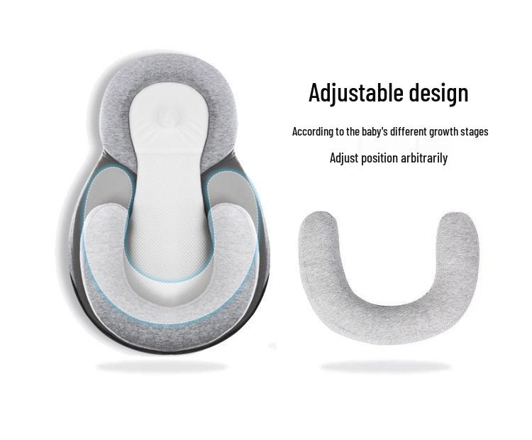 Pernă de poziționare anti-cap plat pentru bebeluși, pentru dormit pe lateral și prevenirea refluxului de lapte