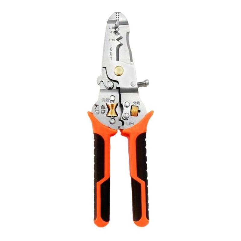 

Professional Carbon Steel Wire Stripping Tool With Safety Lock 10 Functions For Electrical Work Industrial Applications 1