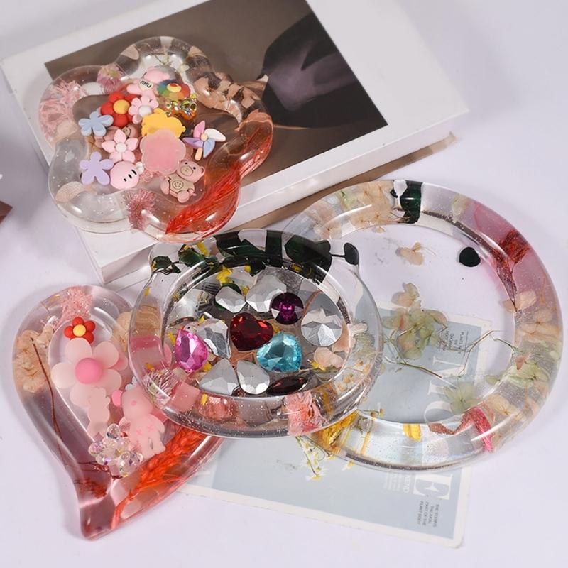 Silicone Cake Holder Tray Mold Fruit Cup Mold Resin Pendant Mold Food Station Serving Tray Mold Diy Coaster Casting