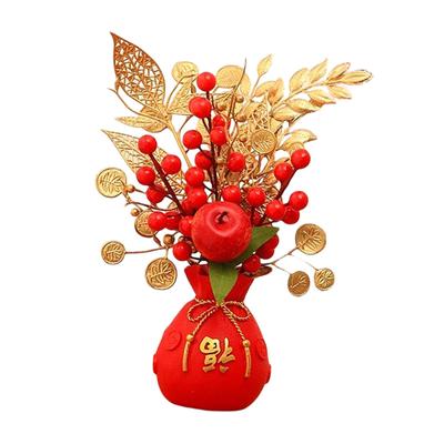 Flower Basket Ornament Decor Artificial Potted Flower for Occasions Party 