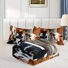 Comforter 3Pcs Modern Fashion Bed Set (1 * + 2* Without Core) Farmhouse Cow 3D Print Bedding Set Soft Comfortable