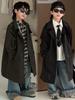 Boys' Mid-Length British Style Trench Coat - Spring/Autumn 2025 Fashion