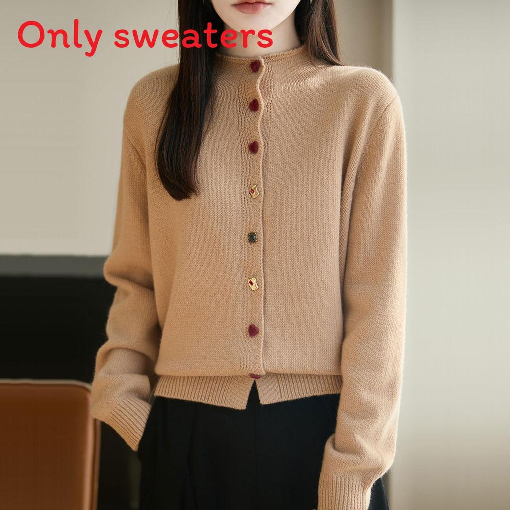 Womens Knit Cardigan With Andy Plush Fabric For Casual Office Wear