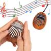 1Pcs Wood Mini Thumb Piano Musical 8 Tones Portable Beginner Finger Piano Kalimba Musical Instruments