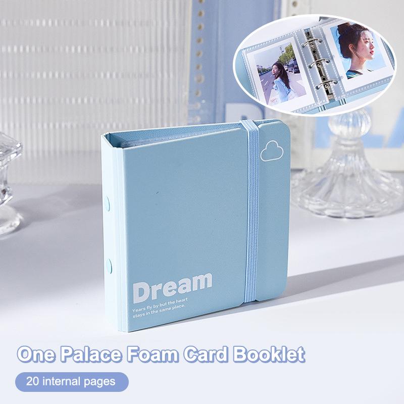 

Биндер для фотокарточек Фотоальбом с резинкой Книга для коллекционирования карточек айдолов Минималистичный биндер для фотокарточек Мини-фотокарточка