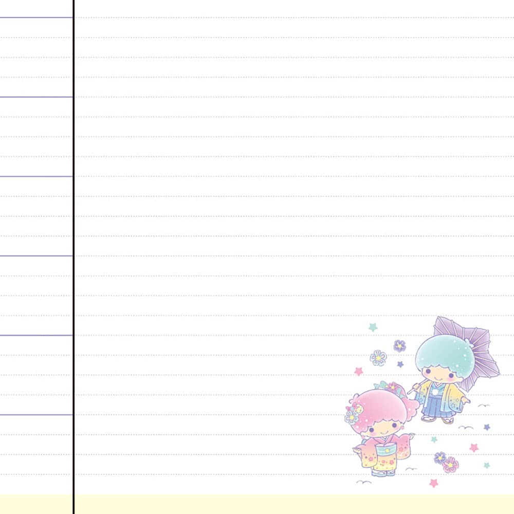 Sanrio 2023 Monats- und Horizontal-B6 Little Twin Stars Kalender Beginnt Oktober Volle Anzeige von Rokuyo des Monats SANRIO Lila Tagebuch, Wöchentlich, Liniert,