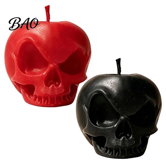 Handcrafted Halloween Table Accents 3D Printed Apple Skull Desktop Ornament, Gothic Decor Figurine, Environmentally Friendly Pla Ornaments Creative