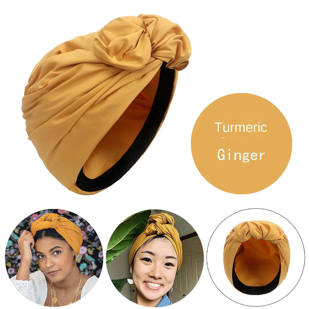 French Vintage Turban Hat Fashion Female Bandana Headband Women'S Hair Cover Cap Ladies Head Wraps Muslim Headscarf Bonnet