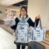 Schoolbag Wholesale Butterfly Printing Three-piece Set Student School Bag Female 1st-1st Grade Make-up Tote Bag Pencil Bag Backpack