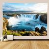 VIKAMA Boho Wall Hanging Tapestry, Scenic Cascade In Valley Home Decor