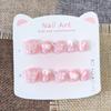 Handmade Love Heart Butterfly Kids' Wearable Nail Art Stickers for Ages 3-12